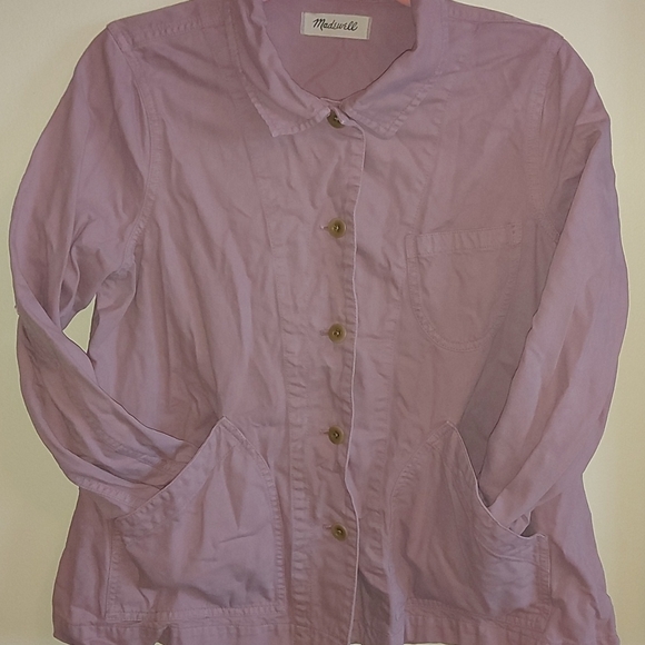 Madewell Warren jacket m/l bust 38 lavender color - Picture 5 of 6